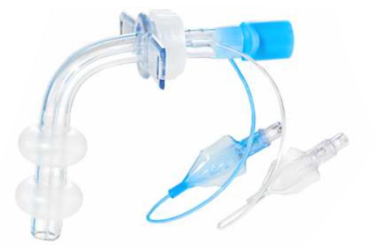 Трахеостомічна трубка з подвійною манжетою низького тиску з рухливим фланцем SUMI